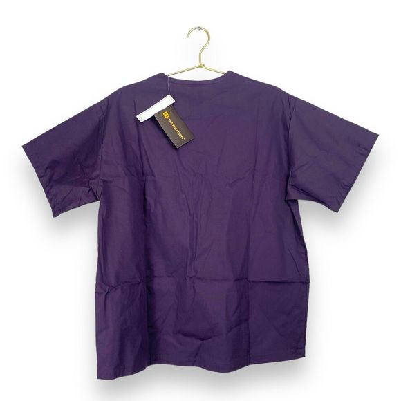 Harriton Unisex Scrub Top Deep Purple Size S Custom Print Union Strong 0170 - Picture 7 of 7